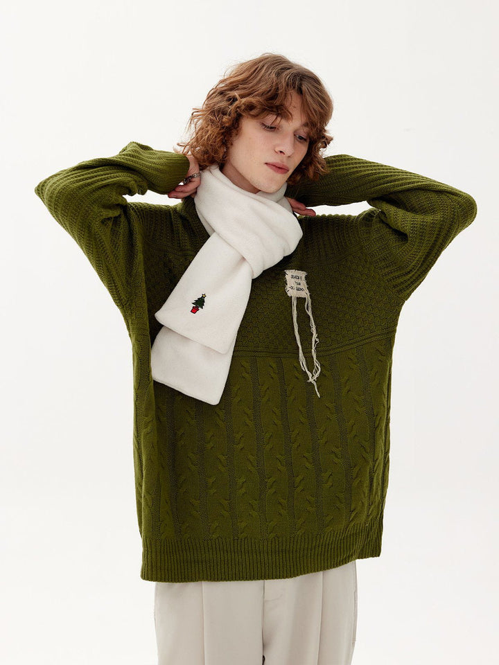 TALISHKO - Labeled Tassel Sweater - streetwear fashion, outfit ideas - talishko.com