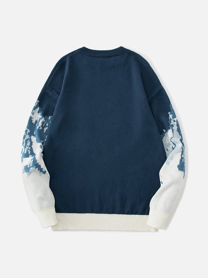 TALISHKO - Landscape Snow Mountain Jacquard Sweater - streetwear fashion, outfit ideas - talishko.com