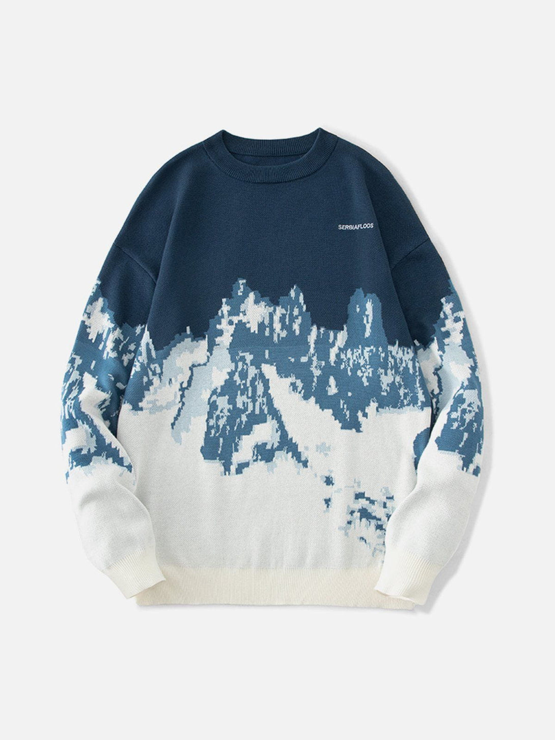 TALISHKO - Landscape Snow Mountain Jacquard Sweater - streetwear fashion, outfit ideas - talishko.com