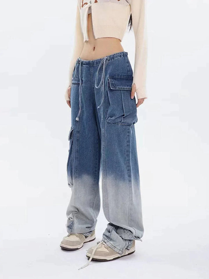 TALISHKO - Large Pocket Gradient Jeans - streetwear fashion, outfit ideas - talishko.com