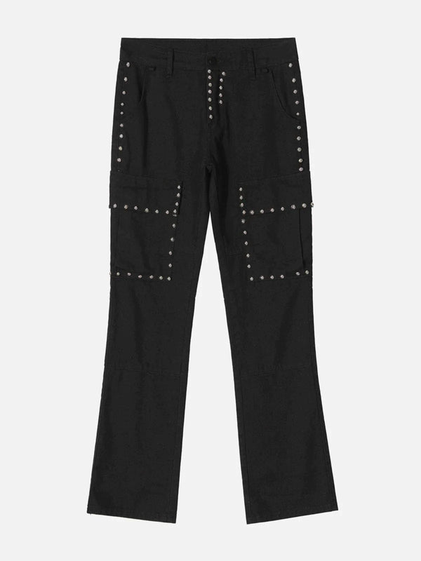 TALISHKO - Large Pocket Stud Pants - streetwear fashion, outfit ideas - talishko.com