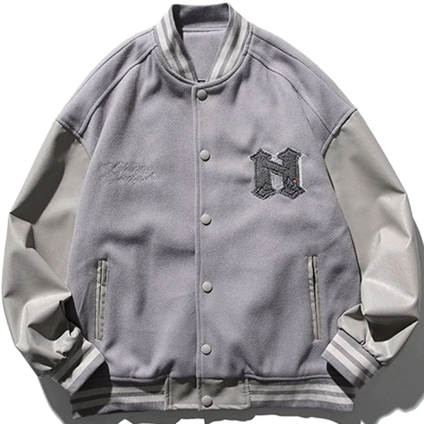 TALISHKO™ - Clouds Flocking Varsity Jacket