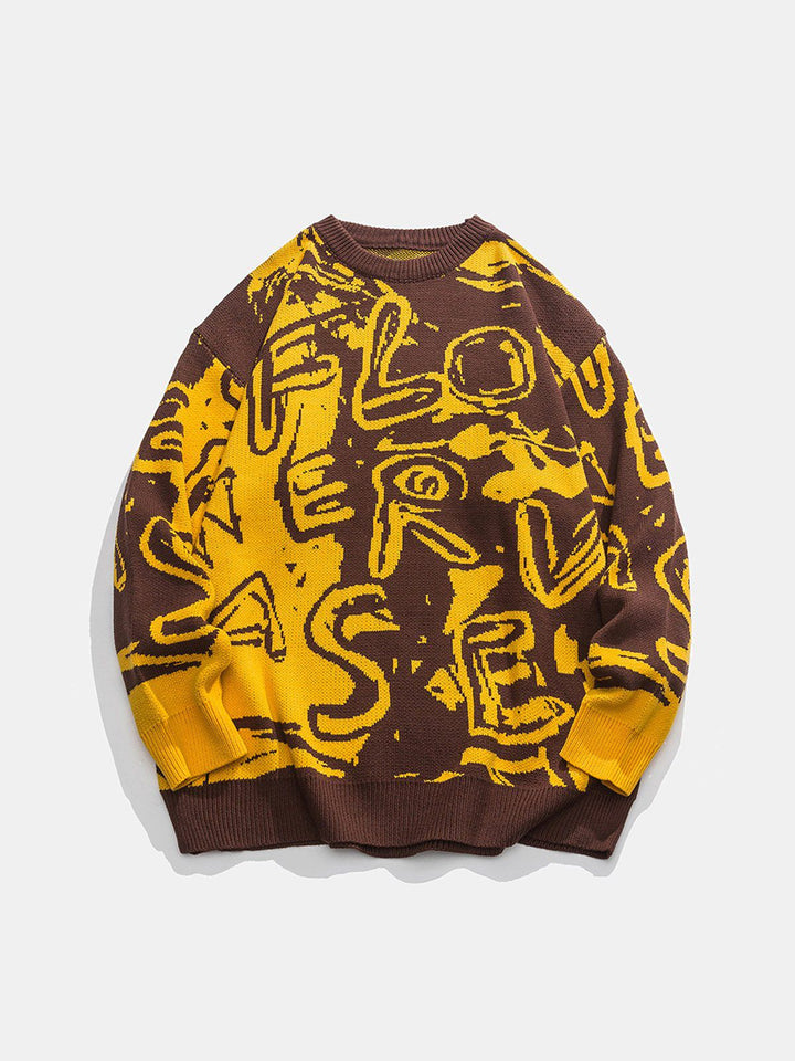 TALISHKO - Letters Graffiti Sweater - streetwear fashion, outfit ideas - talishko.com