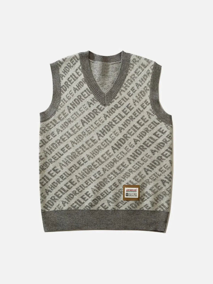 TALISHKO - Letters Graphic Sweater Vests - streetwear fashion, outfit ideas - talishko.com