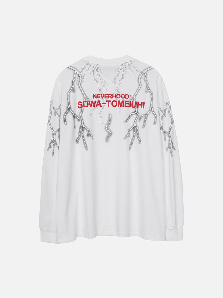 TALISHKO - Lightning Print Sweatshirt - streetwear fashion, outfit ideas - talishko.com