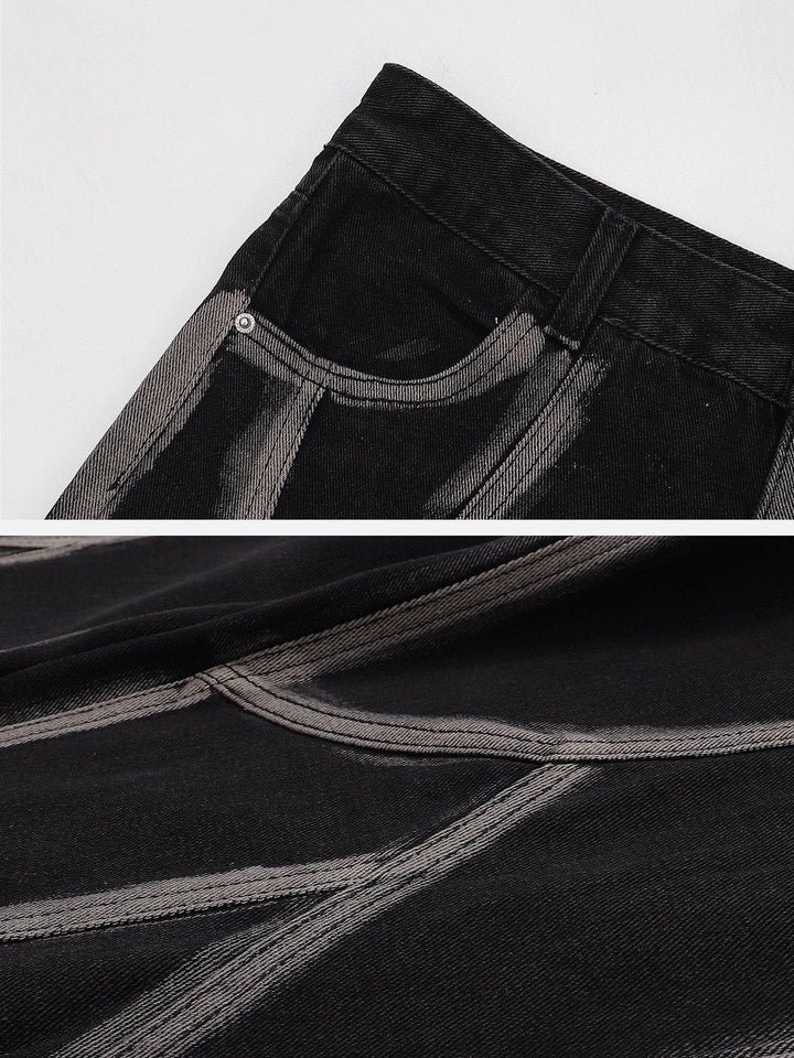 TALISHKO - Line Segmentation Jeans - streetwear fashion, outfit ideas - talishko.com