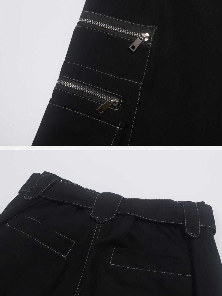 TALISHKO - Line Zip Design Pants - streetwear fashion, outfit ideas - talishko.com