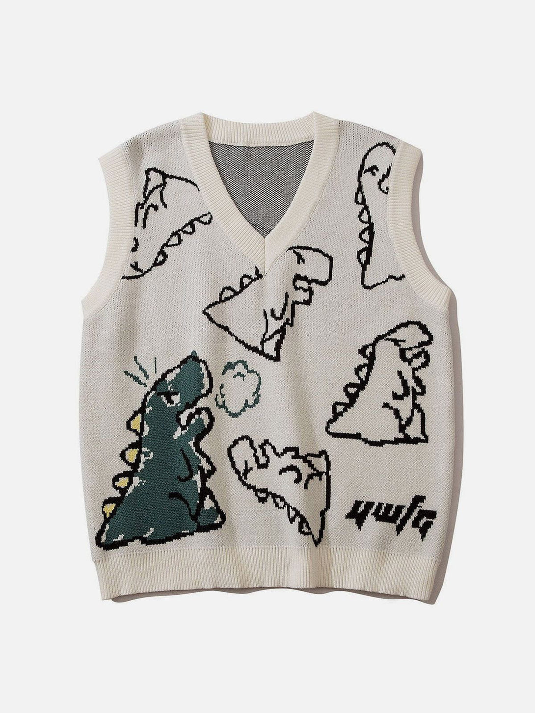 TALISHKO - Little Dinosaur Graphic Sweater Vest - streetwear fashion, outfit ideas - talishko.com