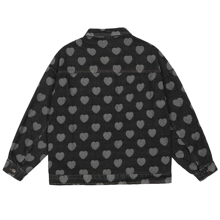 TALISHKO - Love Embroidered Pocket Denim Jacket - streetwear fashion, outfit ideas - talishko.com