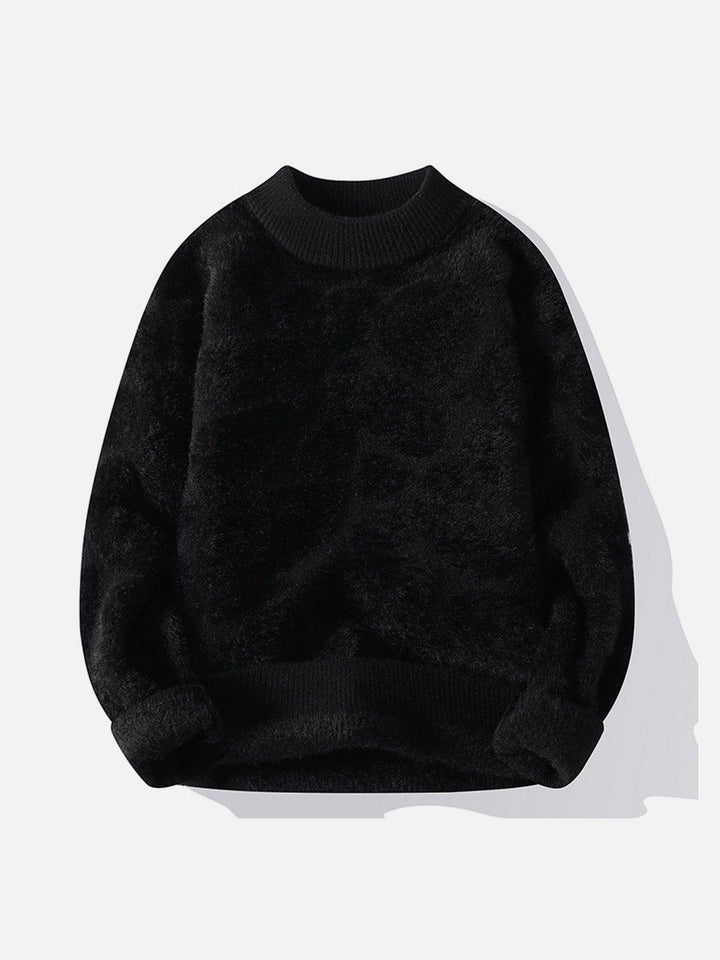 TALISHKO™ - Mink Fleece Solid Warm Sweater streetwear fashion - talishko.com