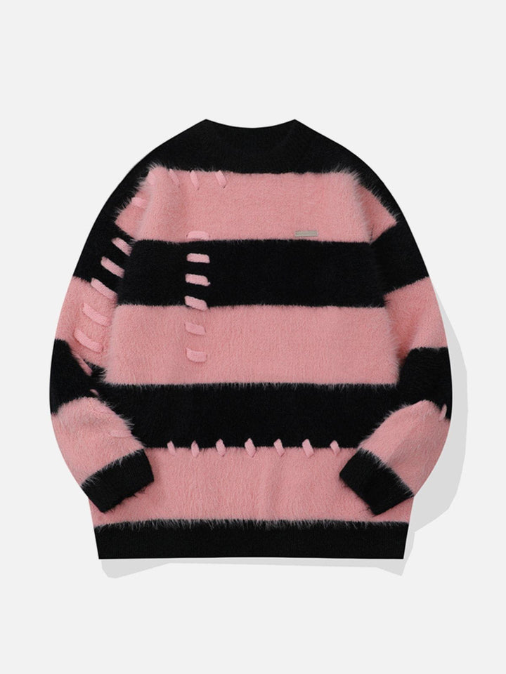 TALISHKO - Mohair Stripe Sweater - streetwear fashion, outfit ideas - talishko.com