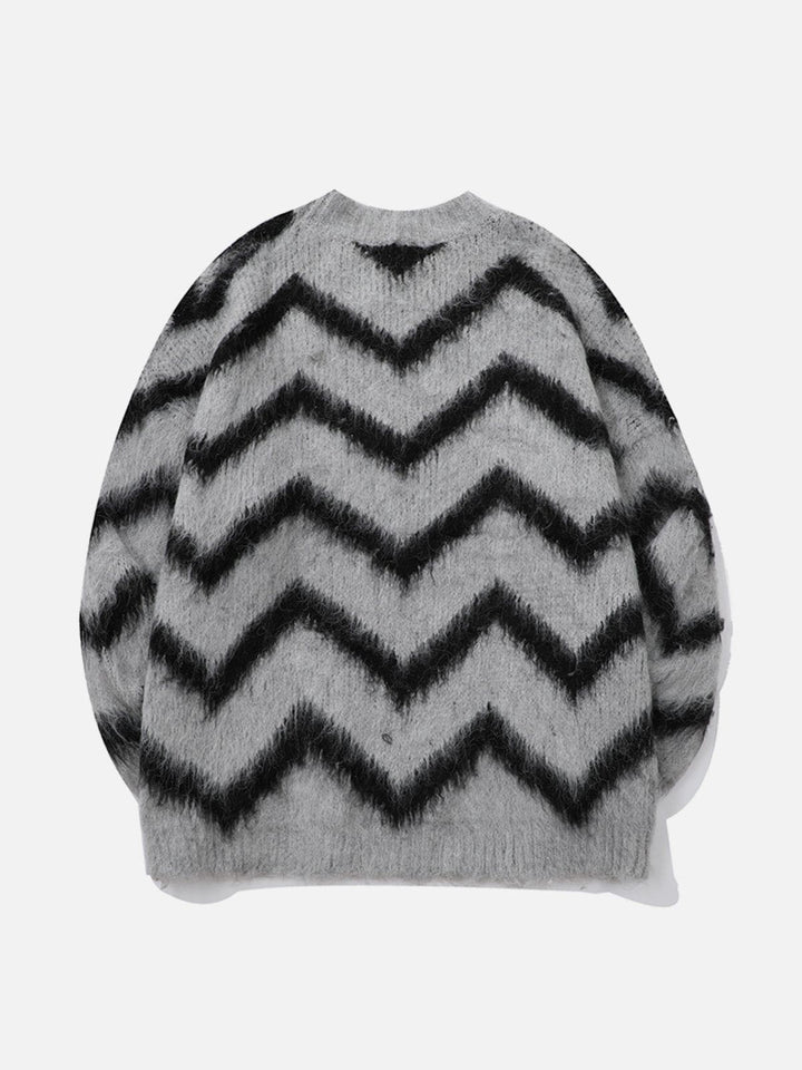 TALISHKO - Mohair Wavy Stripe Sweater - streetwear fashion, outfit ideas - talishko.com