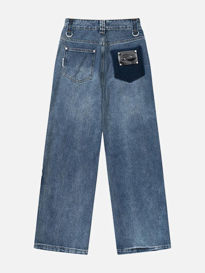 TALISHKO - Multi-Pocket Raw Edge Jeans - streetwear fashion, outfit ideas - talishko.com