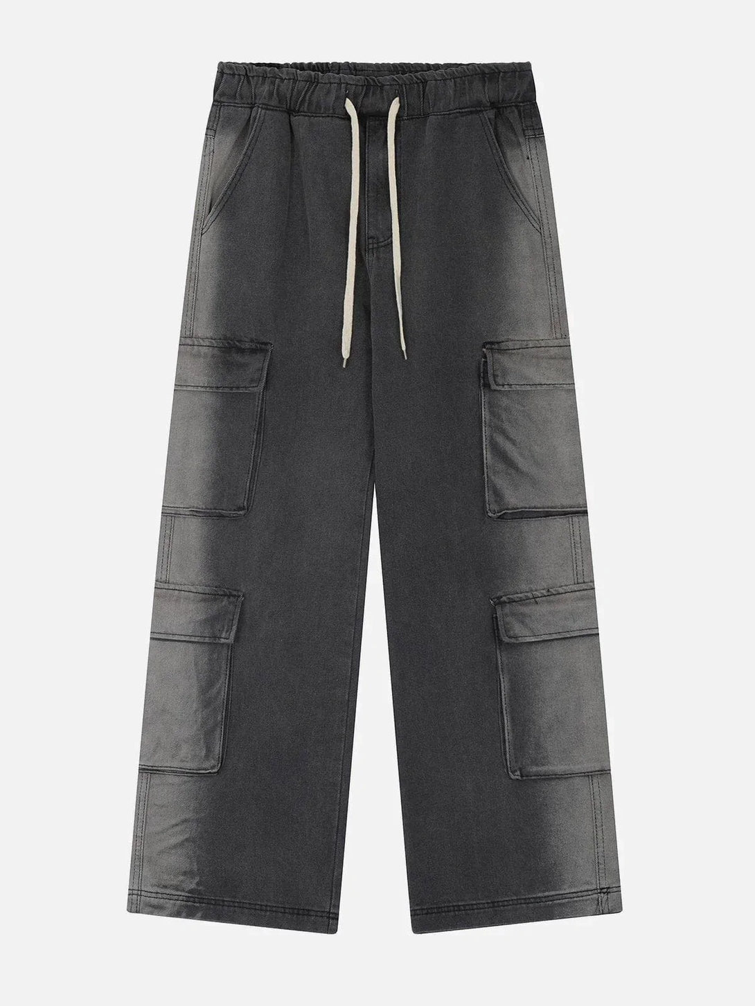 TALISHKO - Multi-Pocket Water-washed Jeans - streetwear fashion, outfit ideas - talishko.com