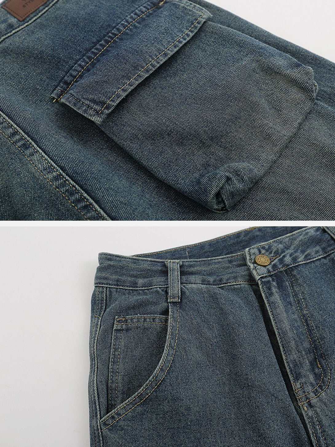 TALISHKO - Multi-pocket Cargo Jeans - streetwear fashion, outfit ideas - talishko.com