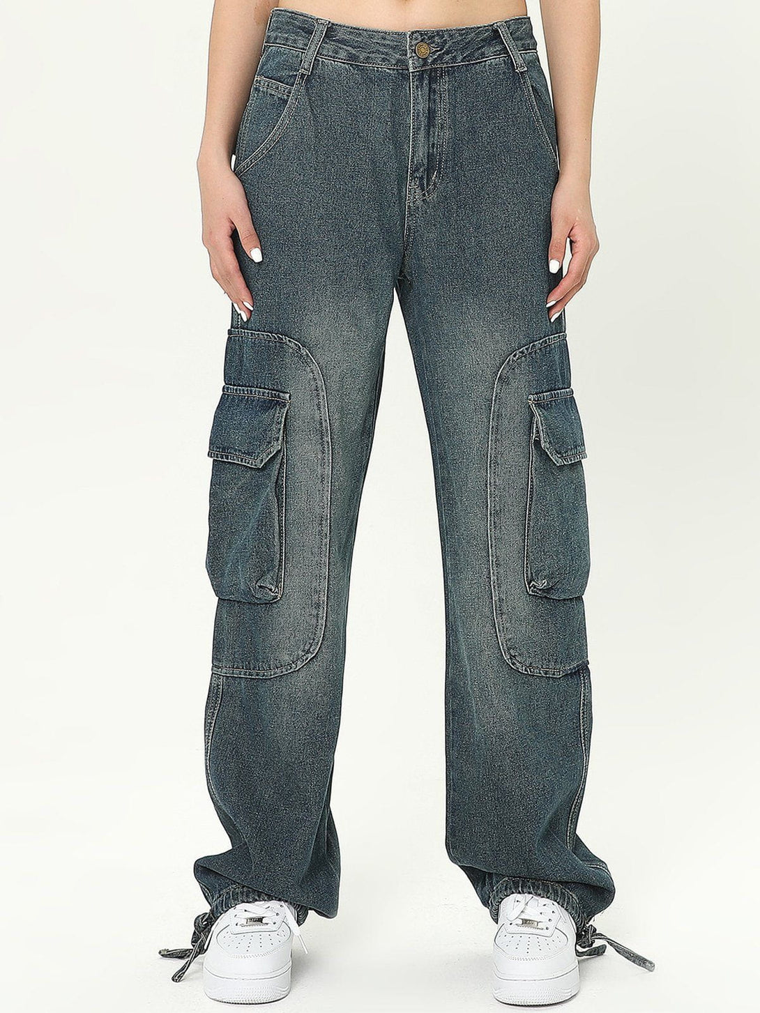 TALISHKO - Multi-pocket Cargo Jeans - streetwear fashion, outfit ideas - talishko.com