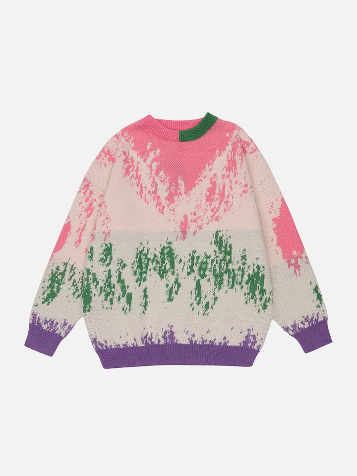 TALISHKO - Multicolor Tie-Dye Knit Sweater - streetwear fashion, outfit ideas - talishko.com
