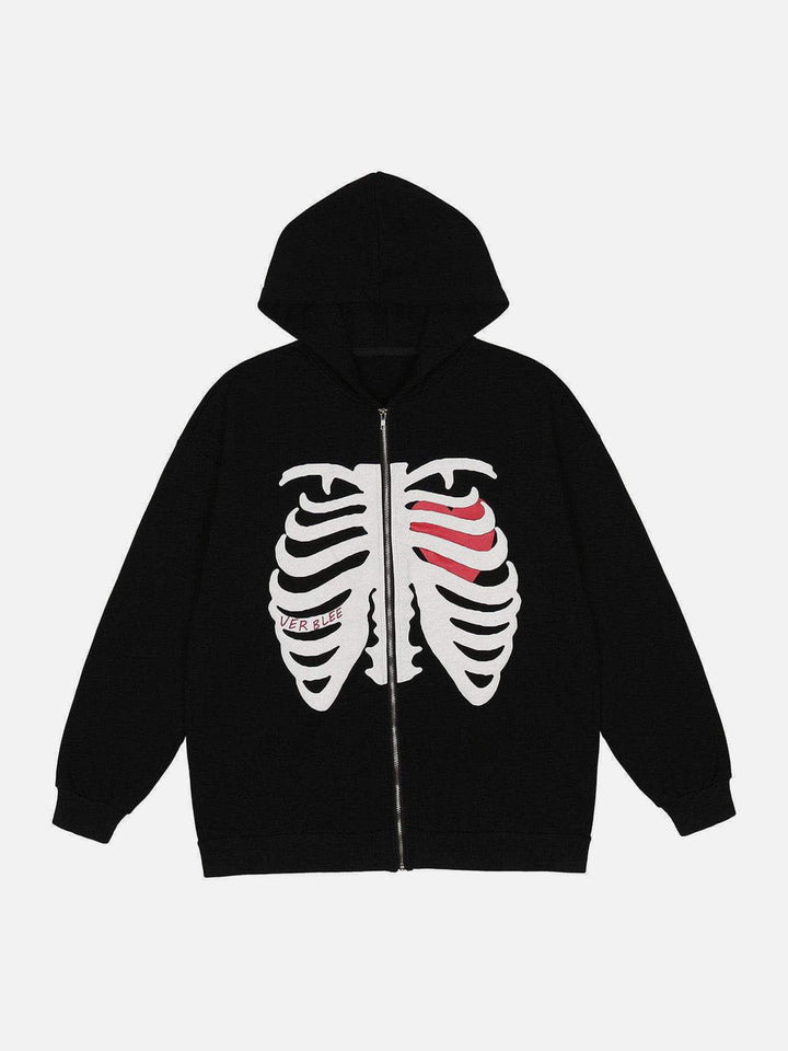 TALISHKO - "My Beating Heart" Zipper Hoodies - streetwear fashion, outfit ideas - talishko.com