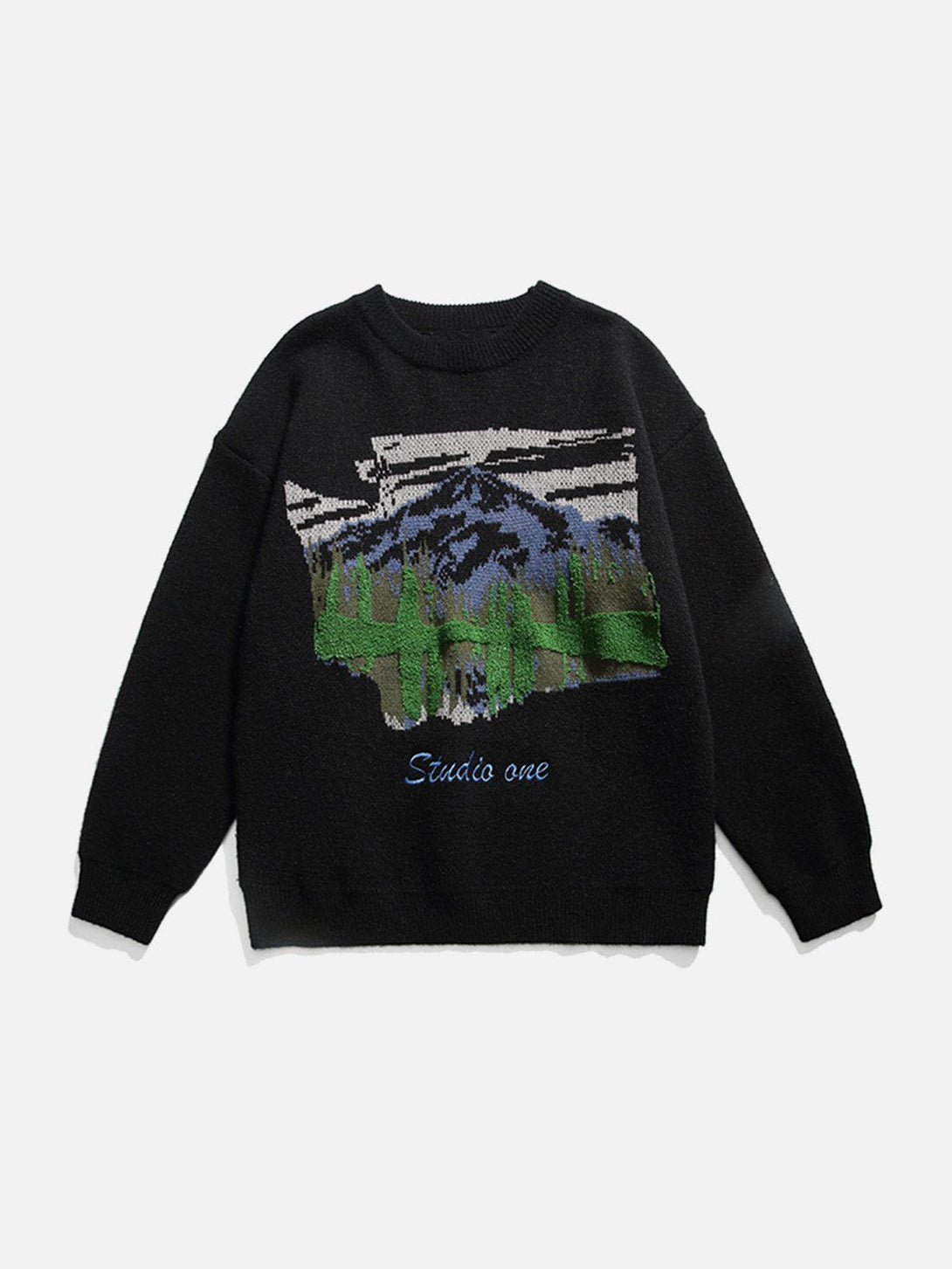 TALISHKO - Oil Painting Mountain Sweater - streetwear fashion, outfit ideas - talishko.com