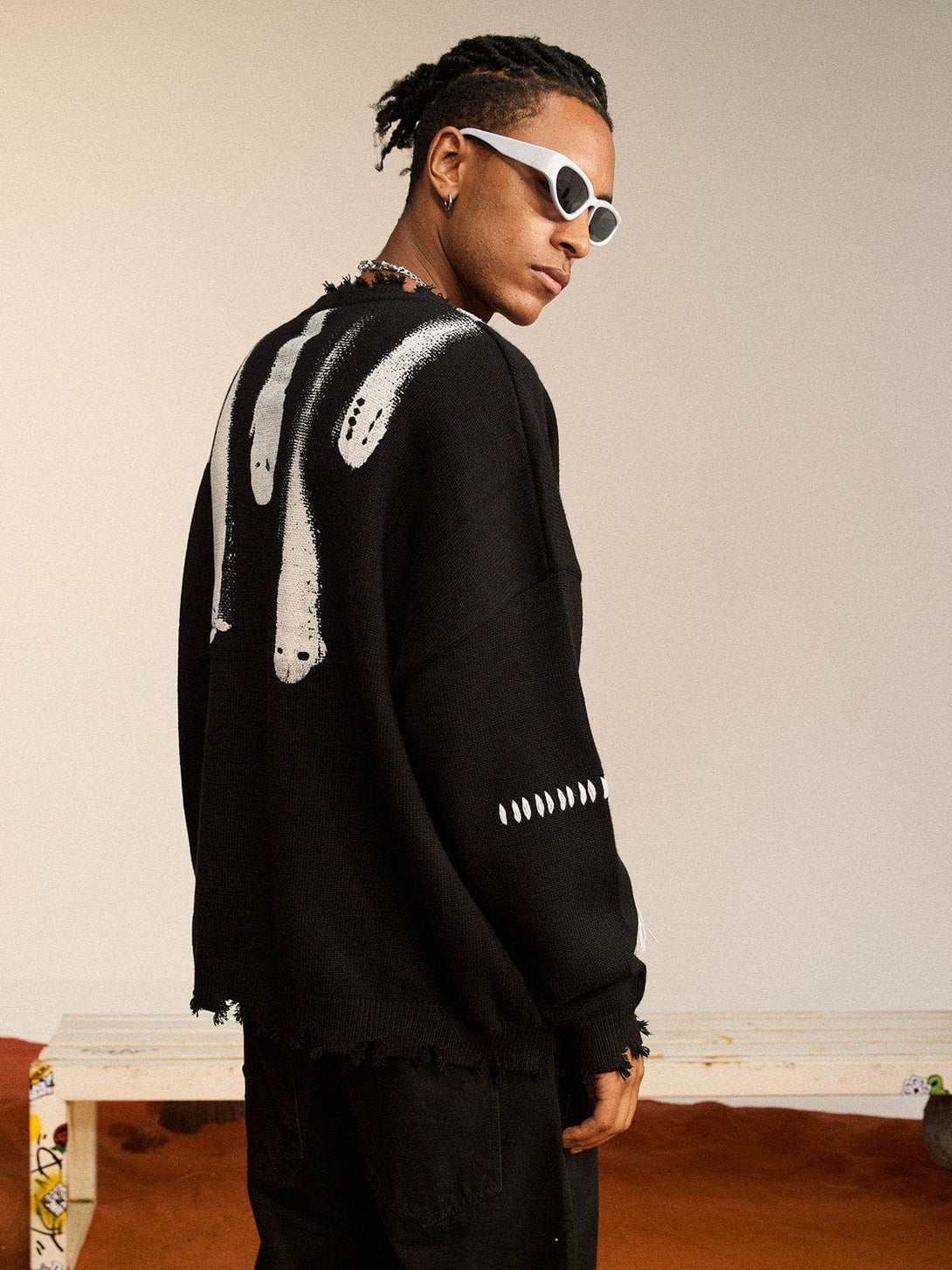 TALISHKO - "Out Of Body" Knit Sweater - streetwear fashion, outfit ideas - talishko.com