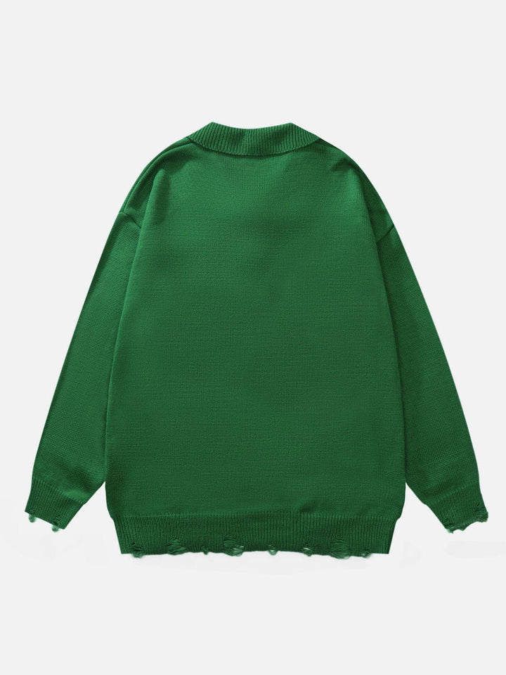 TALISHKO™ - Ox Horn Button Polo Sweater streetwear fashion - talishko.com