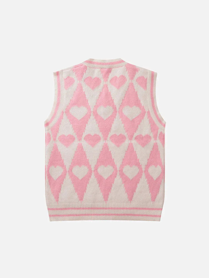 TALISHKO - PLAID Love Sweater Vest - streetwear fashion, outfit ideas - talishko.com