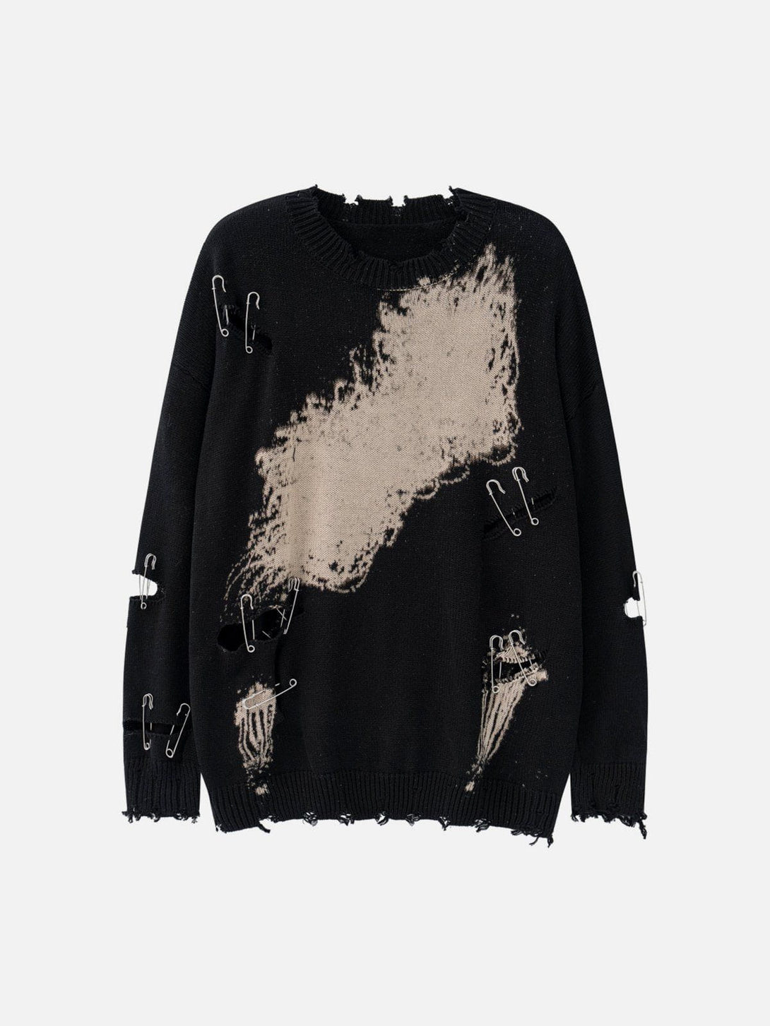 TALISHKO - Paperclip Broken Design Knit Sweater - streetwear fashion, outfit ideas - talishko.com