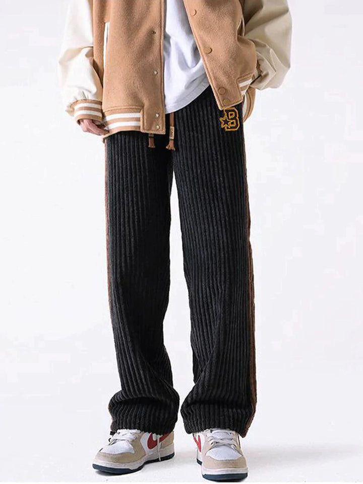 TALISHKO - Patchwork Corduroy Sweatpants - streetwear fashion, outfit ideas - talishko.com