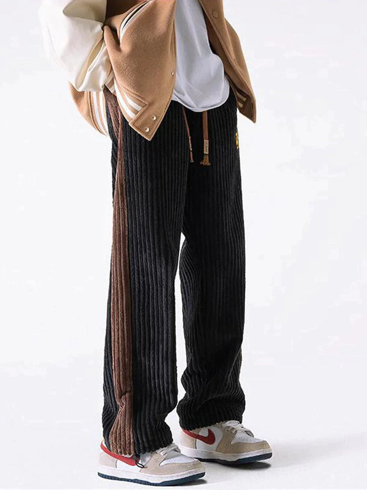 TALISHKO - Patchwork Corduroy Sweatpants - streetwear fashion, outfit ideas - talishko.com