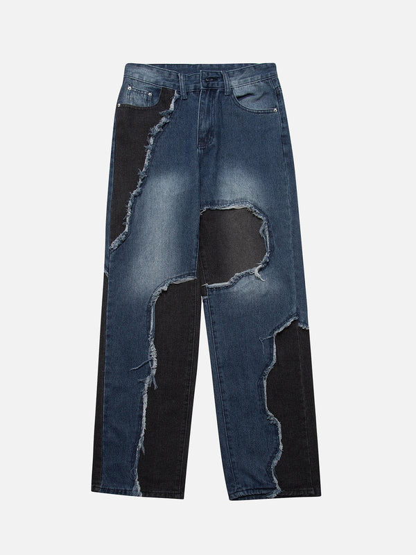 TALISHKO - Patchwork Jeans - streetwear fashion, outfit ideas - talishko.com