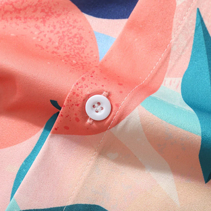 TALISHKO - Peach Pattern Long-sleeved Shirt - streetwear fashion, outfit ideas - talishko.com