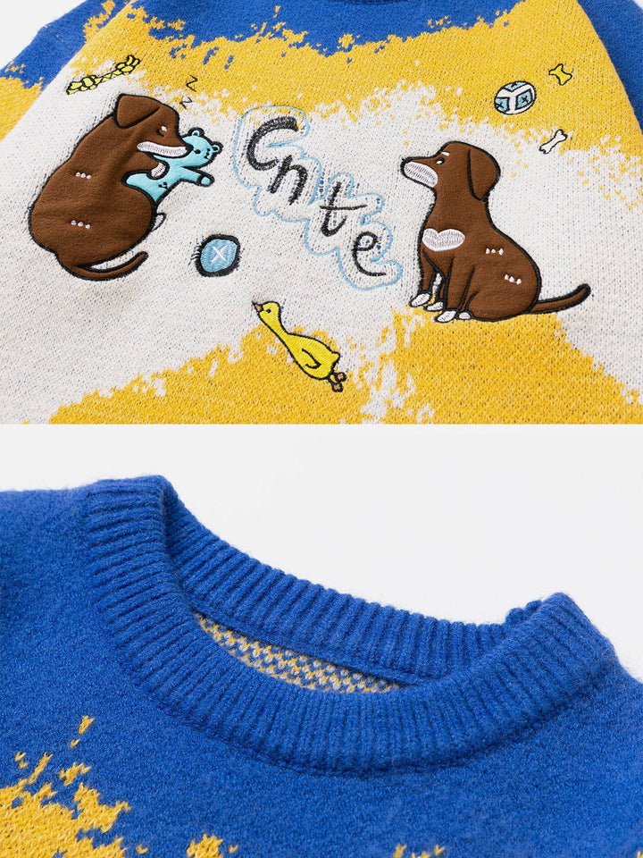 TALISHKO™ - Puppy Embroidery Sweater streetwear fashion - talishko.com