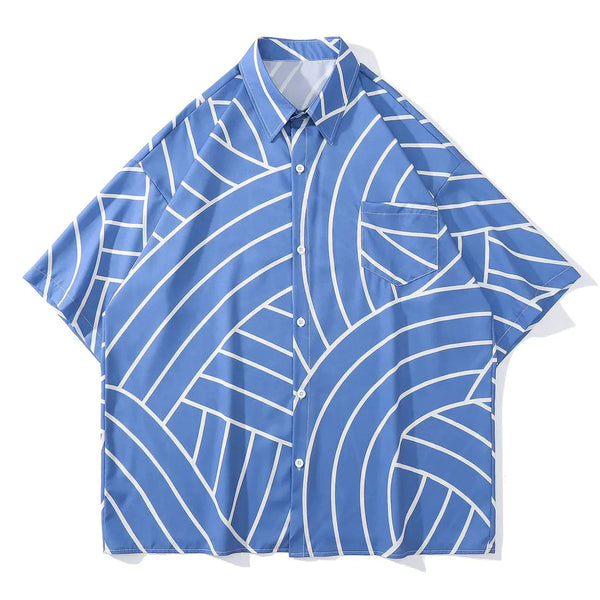 TALISHKO - Random Stripe Short Sleeve Shirt - streetwear fashion, outfit ideas - talishko.com