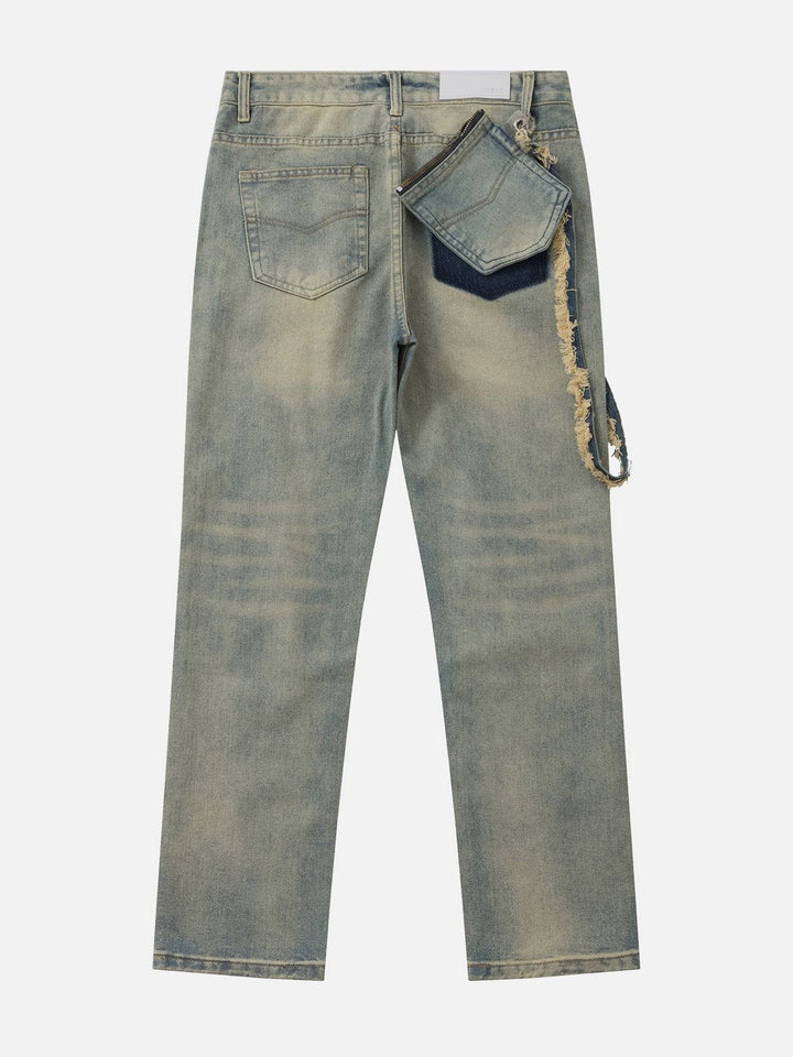 TALISHKO - Separate Pocket Charm Jeans - streetwear fashion, outfit ideas - talishko.com