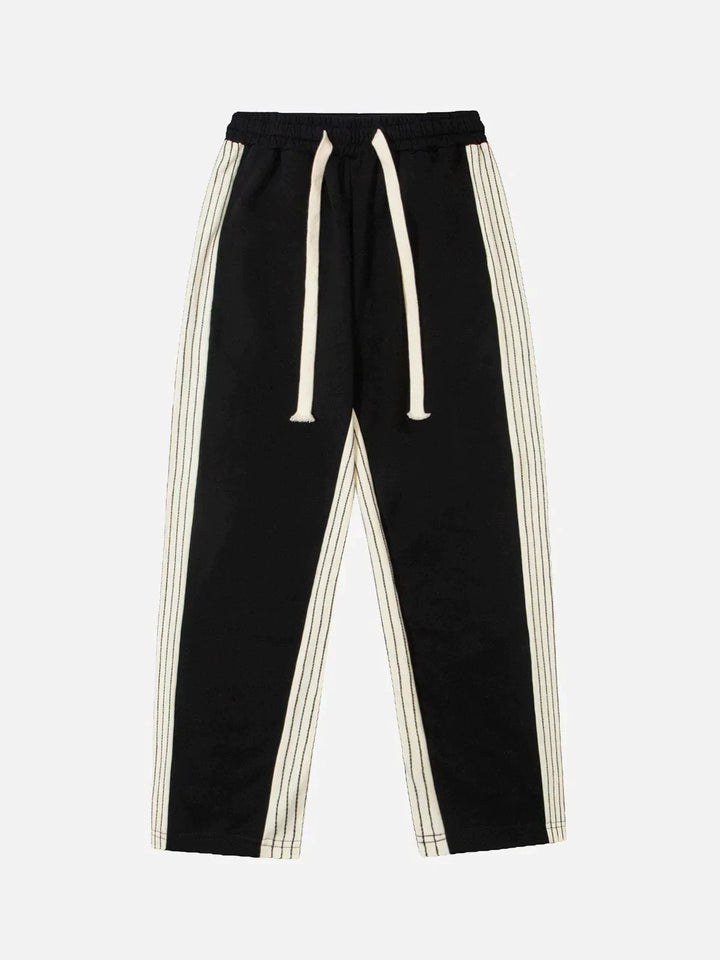 TALISHKO - Side-stripe Terry Sweatpants - streetwear fashion, outfit ideas - talishko.com