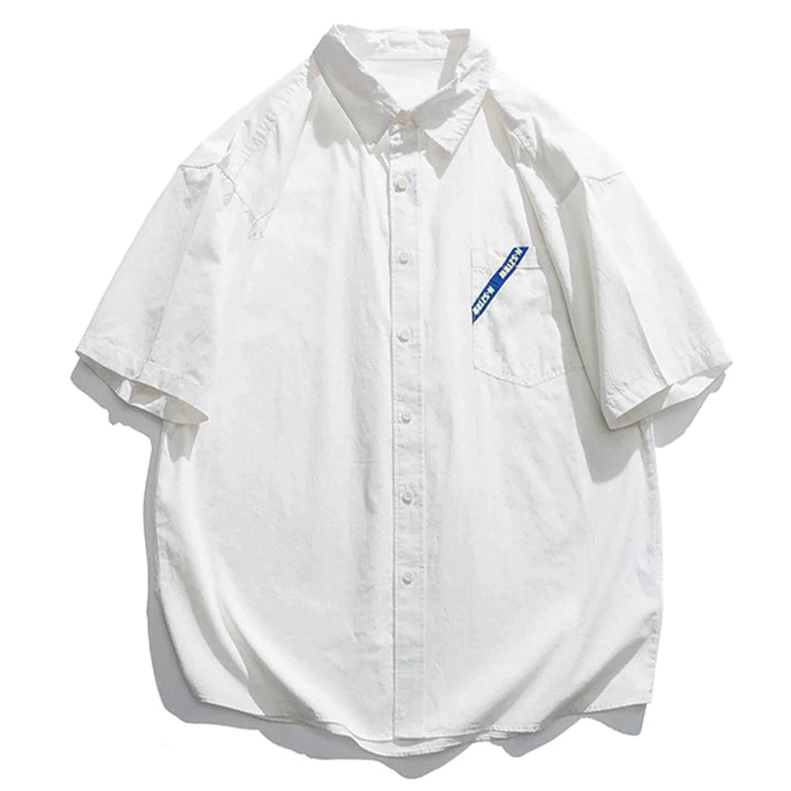 TALISHKO - Simple Solid Color Short-sleeved Shirt - streetwear fashion, outfit ideas - talishko.com
