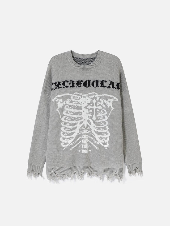 TALISHKO - Skeleton Edge Breakage Sweater - streetwear fashion, outfit ideas - talishko.com