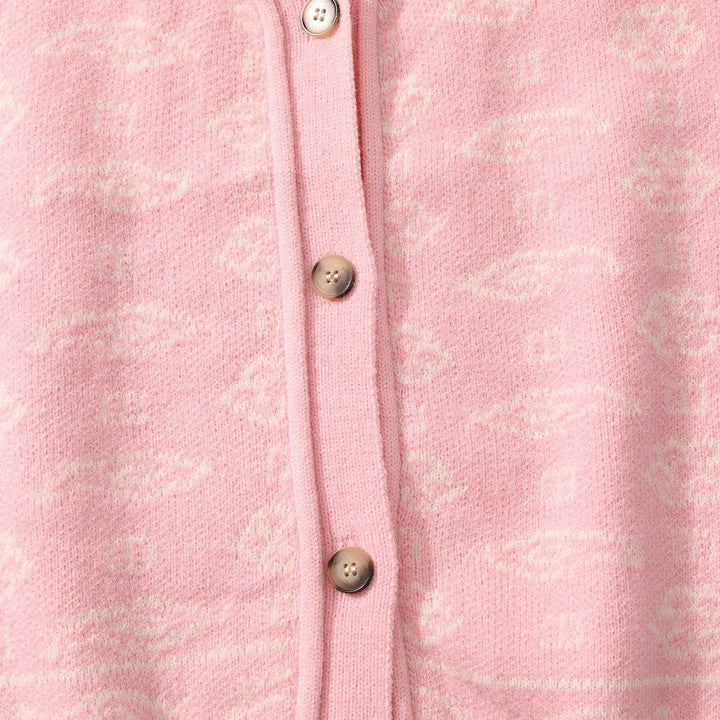 TALISHKO - Small Flower Pattern Knit Sweater Vest - streetwear fashion, outfit ideas - talishko.com