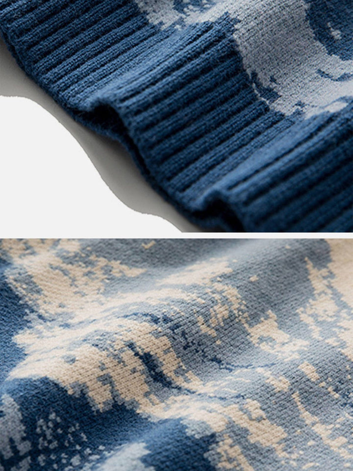 TALISHKO - Snow Mountain Gradient Knit Sweater - streetwear fashion, outfit ideas - talishko.com