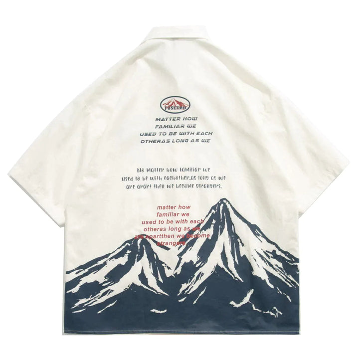 TALISHKO - Snow Mountain Short Sleeve Shirt - streetwear fashion, outfit ideas - talishko.com