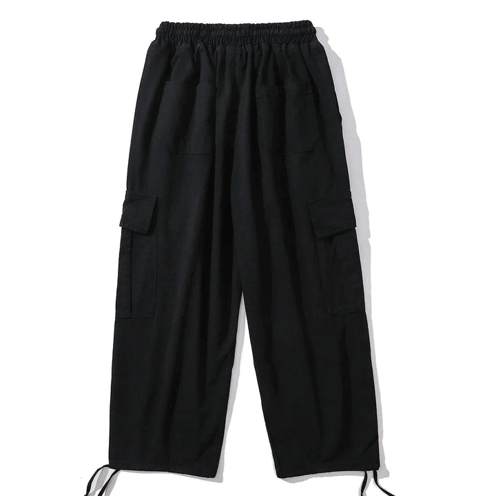 TALISHKO - Solid Color Big Pockets To Tie Feet Pants - streetwear fashion, outfit ideas - talishko.com