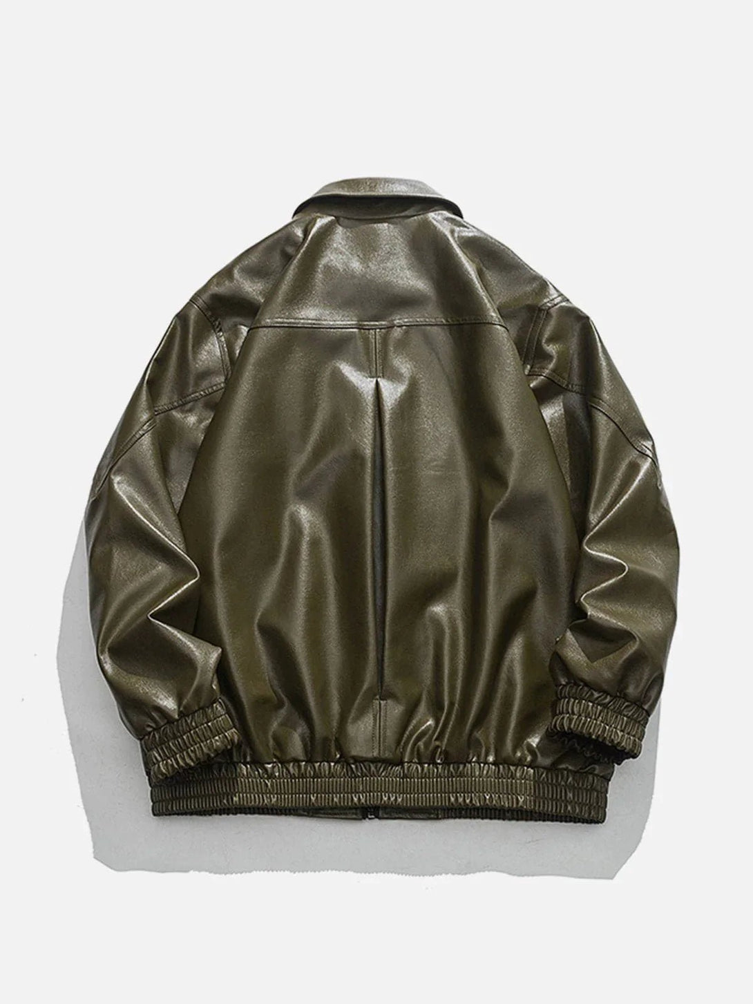 TALISHKO -  Solid Color PU Jacket - streetwear fashion, outfit ideas - talishko.com
