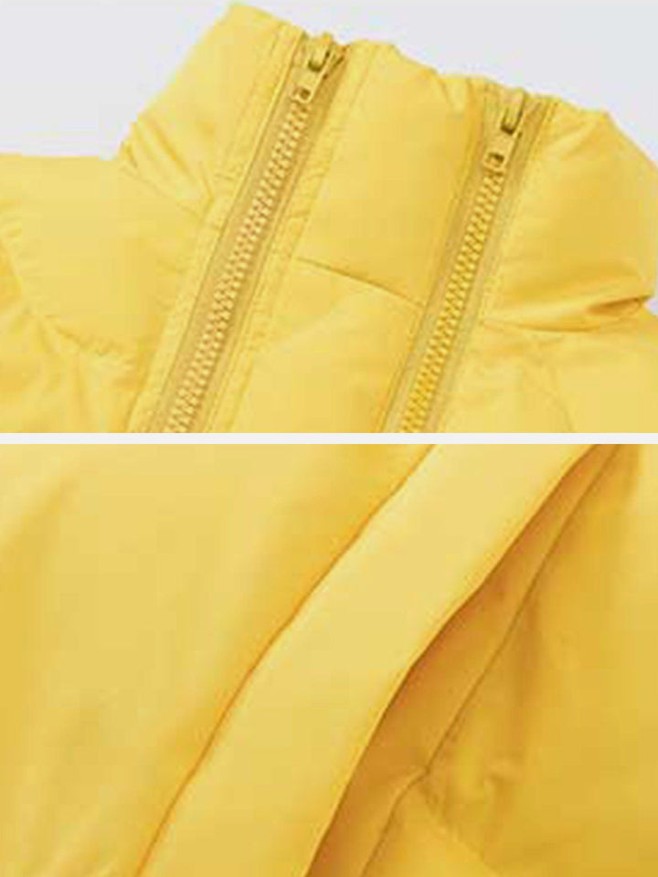 TALISHKO - Solid Double Zipper Winter Coat - streetwear fashion, outfit ideas - talishko.com