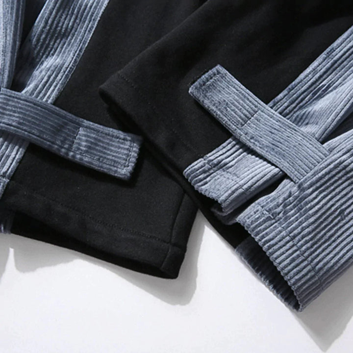 TALISHKO™ - Splicing Velcro Corduroy Pants streetwear fashion - talishko.com