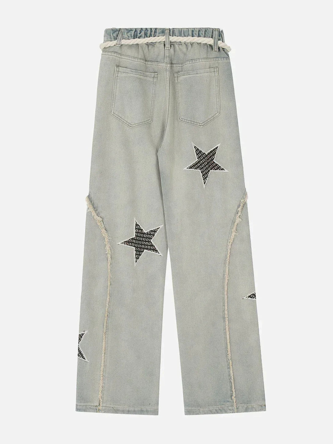 TALISHKO - Star Embroidery Jeans - streetwear fashion, outfit ideas - talishko.com