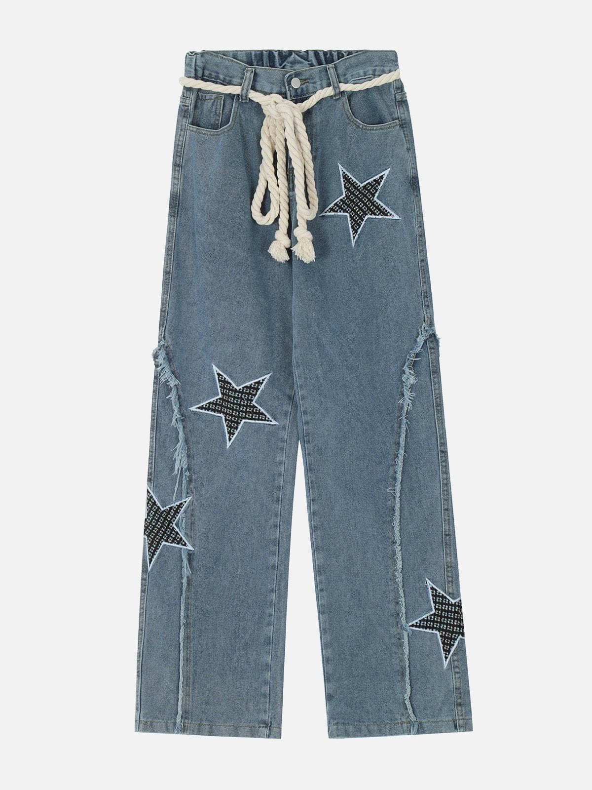 Embroidered deals star jeans