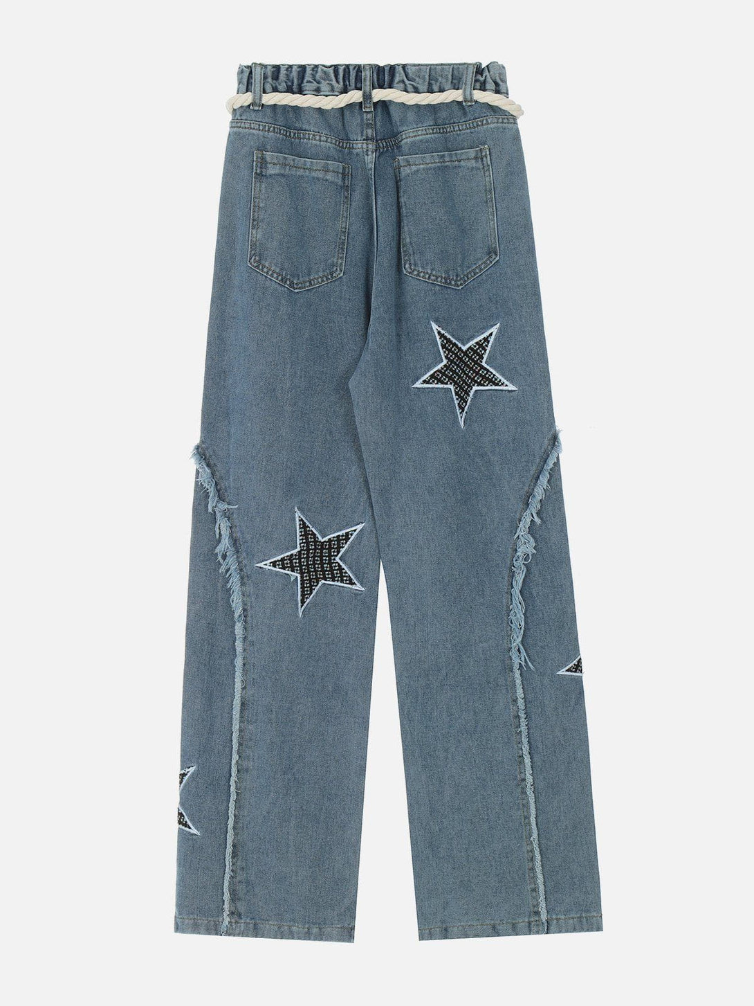 TALISHKO - Star Embroidery Jeans - streetwear fashion, outfit ideas - talishko.com