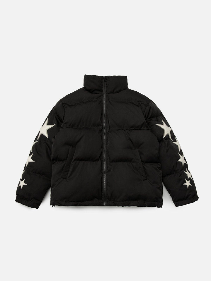 TALISHKO - Star Letter Embroidery Winter Coat - streetwear fashion, outfit ideas - talishko.com