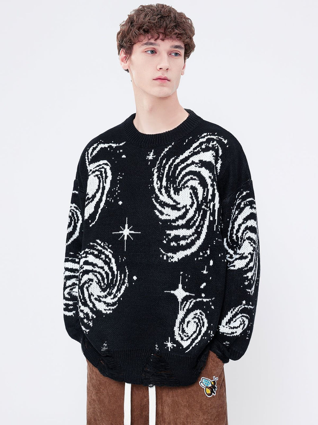 TALISHKO - Starry Night Jacquard Knit Sweater - streetwear fashion, outfit ideas - talishko.com