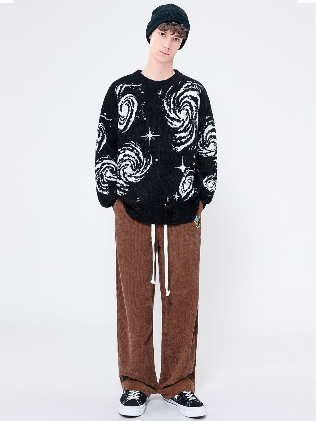 TALISHKO - Starry Night Jacquard Knit Sweater - streetwear fashion, outfit ideas - talishko.com